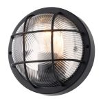 D'Lite Wall Light Ecco Black Round | IP54 - Suitable for 1x E27