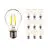 Multipack 10x Noxion Lucent LED E27 Pear Filament Clear 4.5W 470lm - 840 Cool White | Replaces 40W
