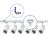 Complete Set 1-Phase Rail L 1,5 x 1,5 Meter White | incl. 6x Spot + GU10 2700K 3W Dimmable + End Cap, Power Connector and L -Connector