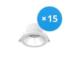 Multipack 15x Noxion LED Downlight Apollo 9W 1100lm 60D - 840 Cool White | 145mm - UGR 